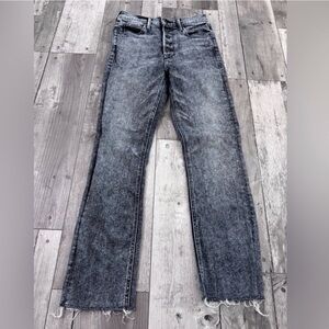 MOTHER Pixie Ankle Fray Women's Charcoal Jeans